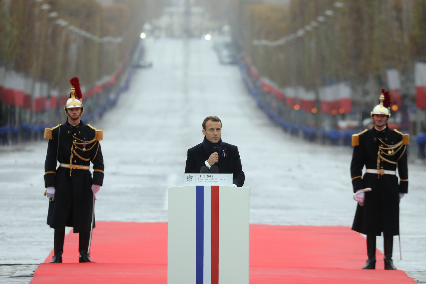Cérémonie 11 novembre 2018. Emmanuel Macron.