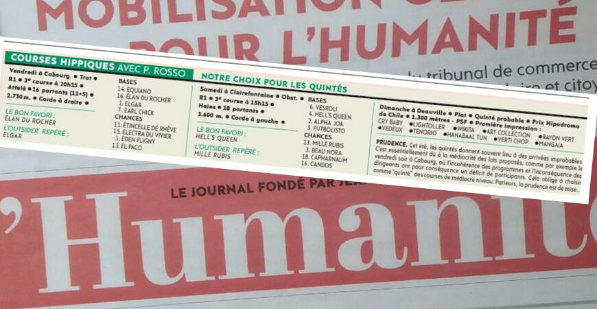 « L’Huma » et les courses hippiques