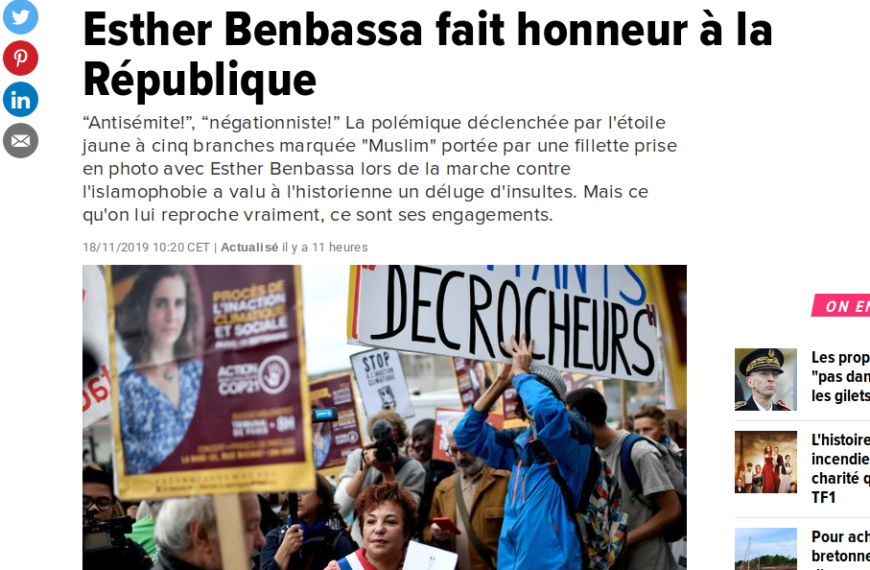 La tribune postmoderne en faveur d’Esther Benbassa