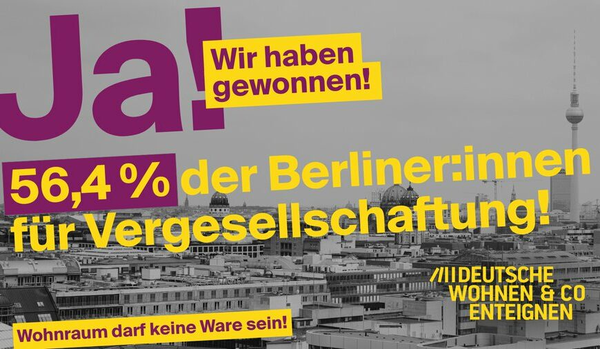 Allemagne : 25% pour les sociaux-démocrates et triomphe du référendum berlinois pour exproprier les grands promoteurs