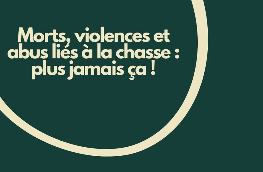 « Morts, violences et abus liés à la chasse: plus jamais ça! »