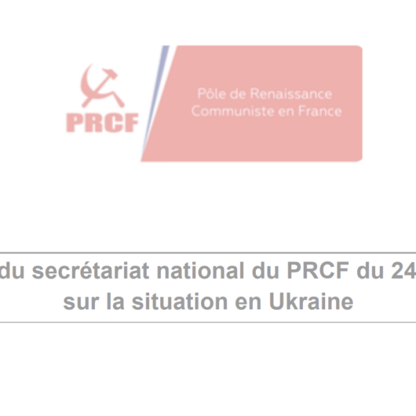 Le PRCF sur la situation en Ukraine