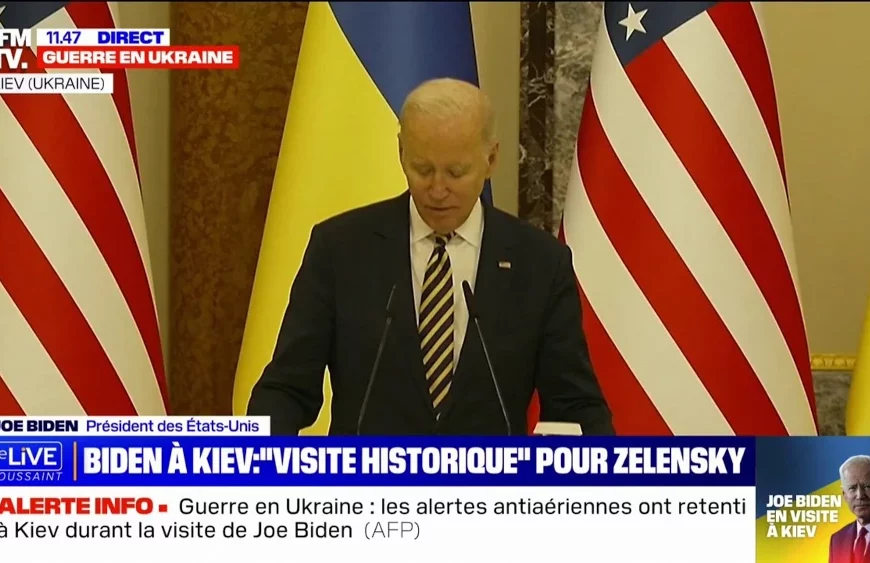 Joe Biden en visite à Kiev le 20 février 2023
