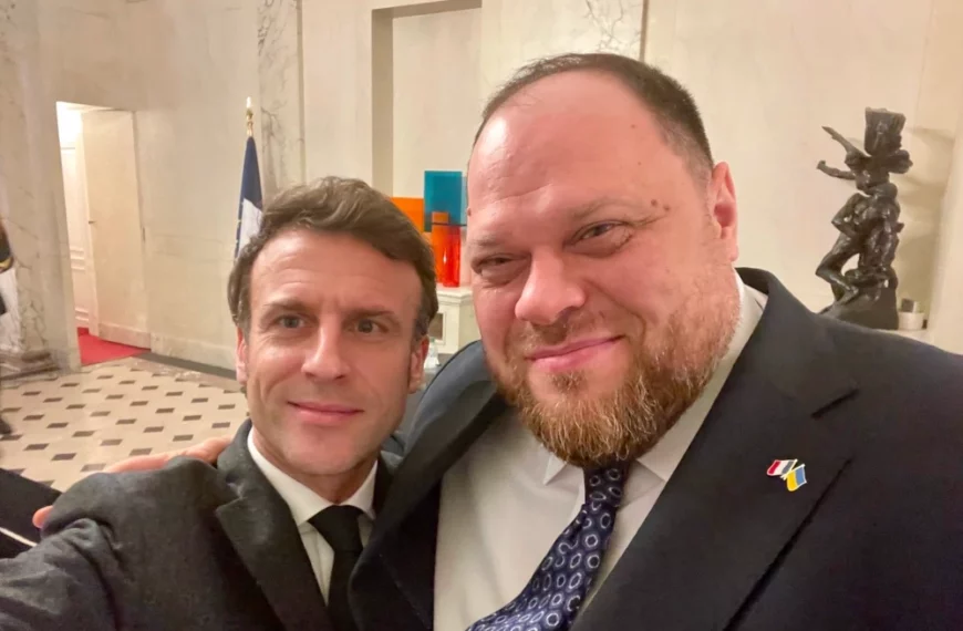 Le président du parlement ukrainien chez Emmanuel Macron