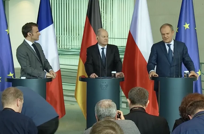 Ukraine: Macron, Scholz et Tusk à Berlin