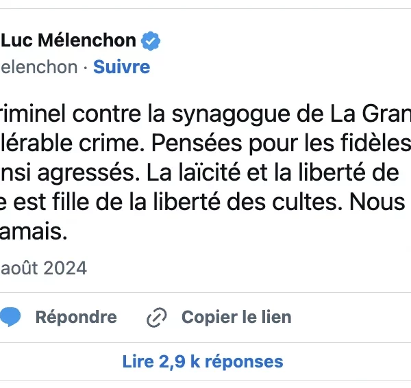 La Grande Motte : l’antisémitisme et Mélenchon