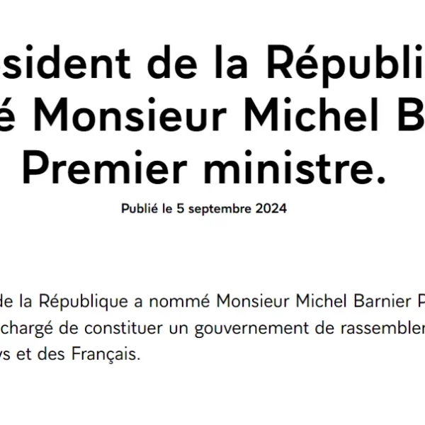 Michel Barnier, Premier ministre fantôme