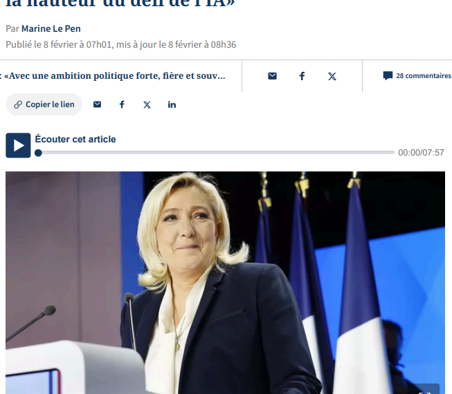 IA: l’alignement de Marine Le Pen sur le libertarisme américain