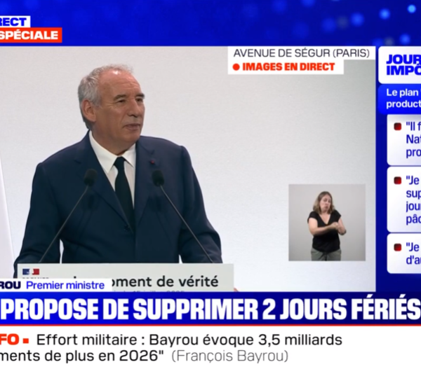 Le plan Bayrou pour faire payer la crise… et préparer la guerre