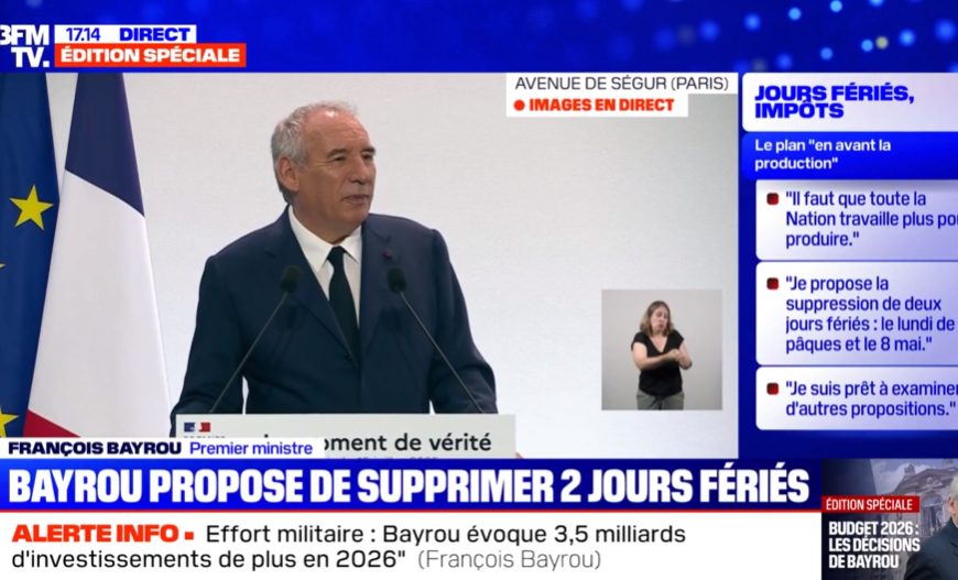 Le plan Bayrou pour faire payer la crise… et préparer la guerre