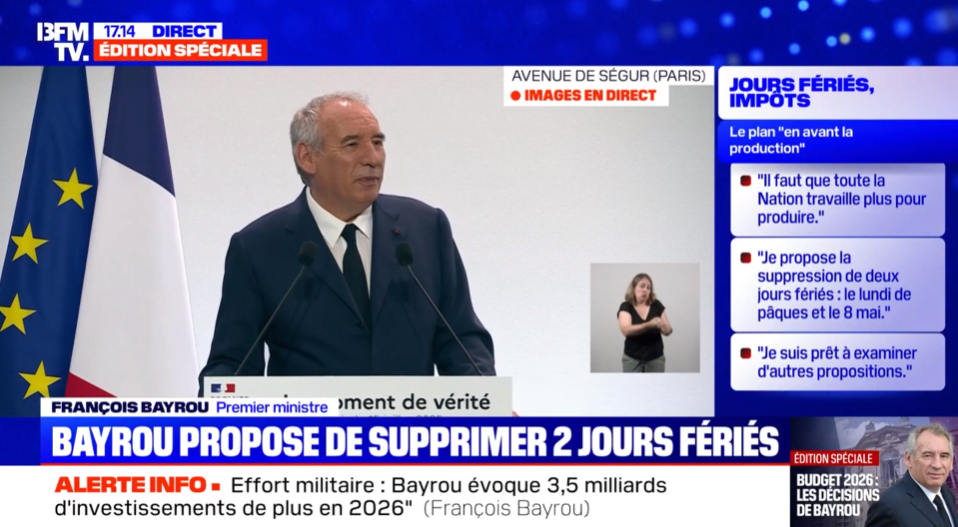 Le plan Bayrou pour faire payer la crise… et préparer la guerre