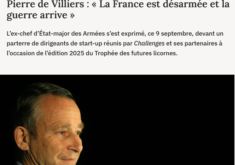 Pierre de Villiers de retour pour renforcer la propagande guerrière
