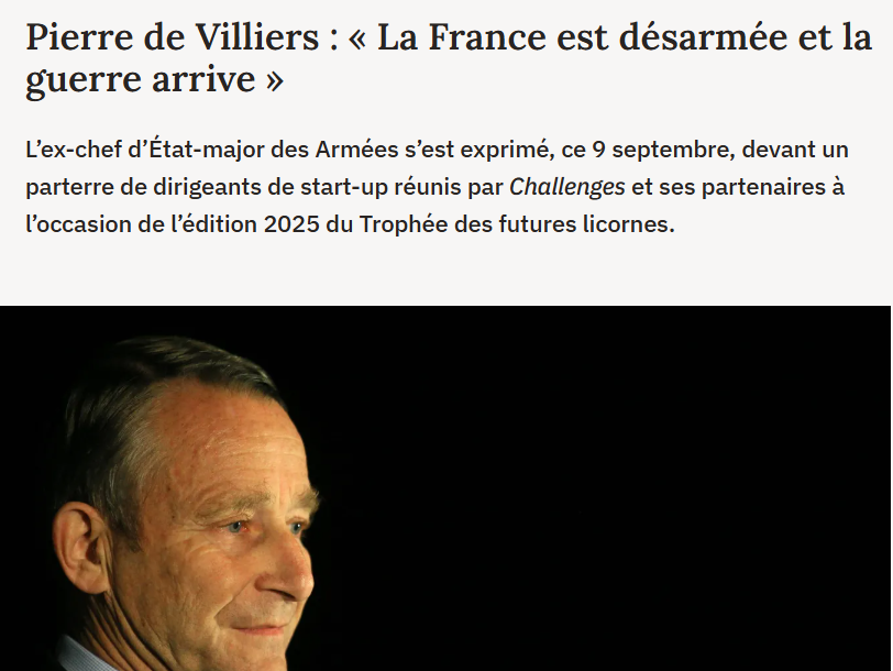 Pierre de Villiers de retour pour renforcer la propagande guerrière