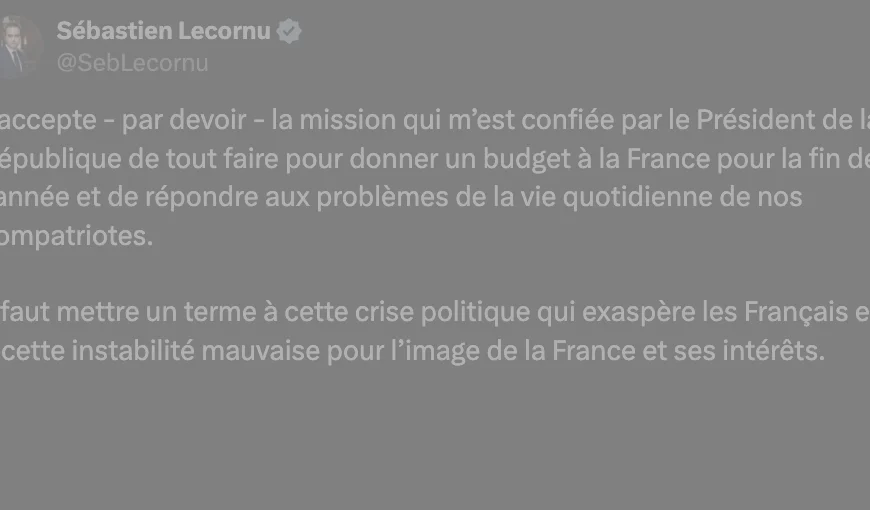 Lecornu de nouveau premier ministre : la France pourrie