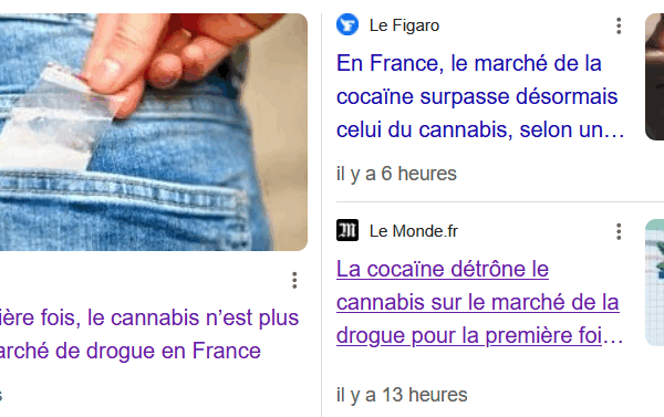 Le business de la cocaïne surpasse celui du cannabis