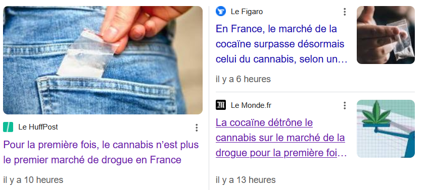 Le business de la cocaïne surpasse celui du cannabis