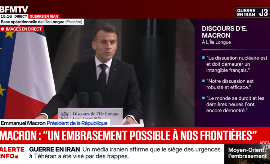 Emmanuel Macron annonce la modernisation de l’arme nucléaire française