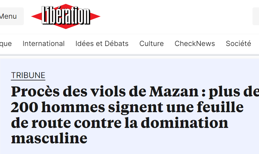 Mazan : minable « feuille de route » publiée dans Libération